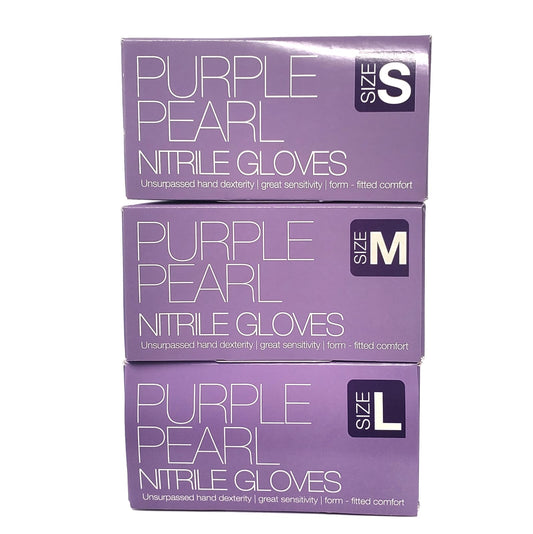 כפפות ניטריל פנינה סגולות – Purple Pearl Nitrile Gloves