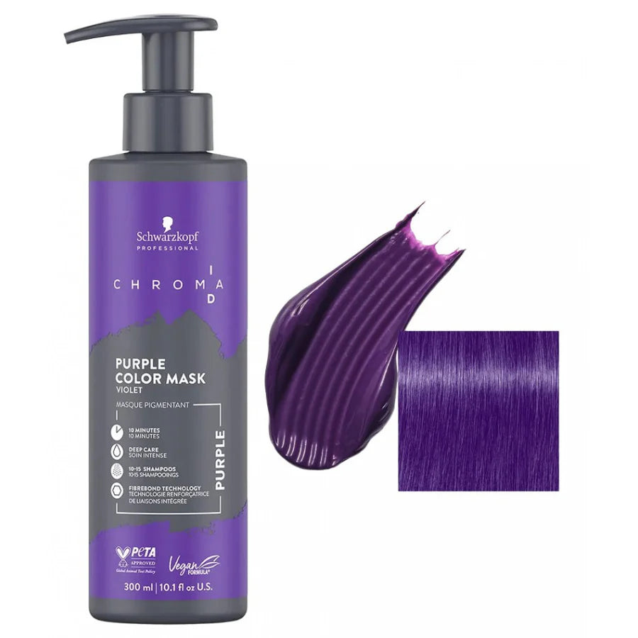 قناع شعر باللون الأرجواني 300 مل – Schwartzkopf Chroma ID Purple Color Mask