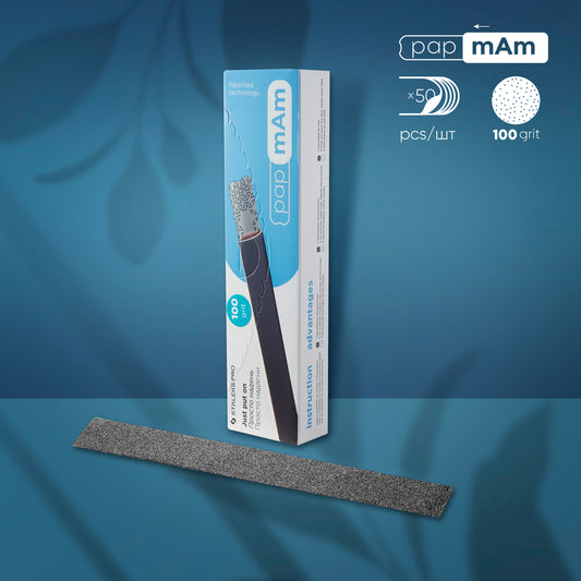 סט קבצי החלפה פאפם לניסור ישר – Staleks Pro Expert 20 100 Grit