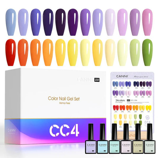 סט ג’ל לציפורניים – Canni Color Nail Gel Set CC4