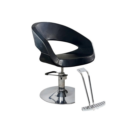 Cream barber chair model 150-8836 (includes footrest)