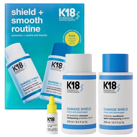 مجموعة الحماية ومكافحة التجعّد - K18 Shield + Smooth Routine