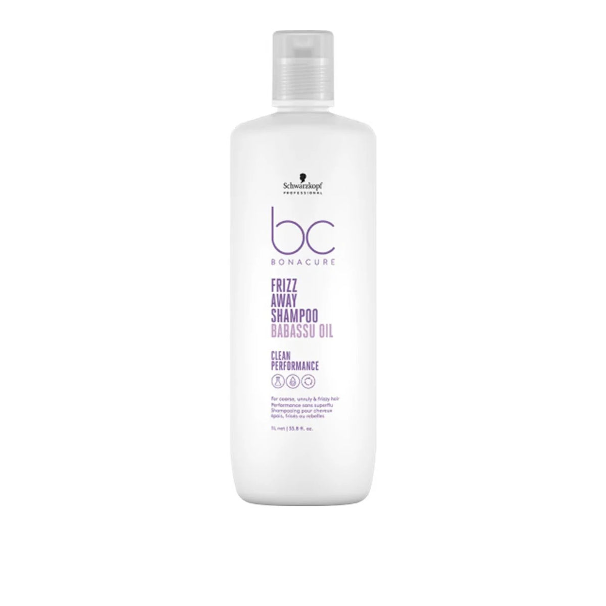 شامبو للشعر المجعد بزيت الباباسو 1000 مل – Schwarzkopf BC Frizz Away Shampoo Babassu Oil