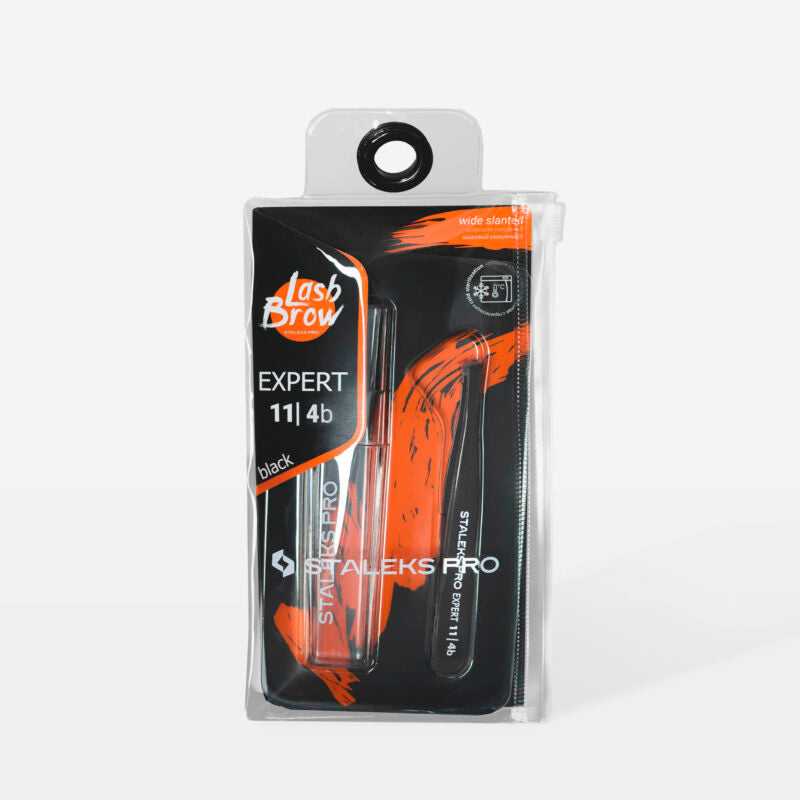 פינצטה לגבות שחורה EXPERT 11 TYPE 4b (צרה עם קצוות אלכסוניים)