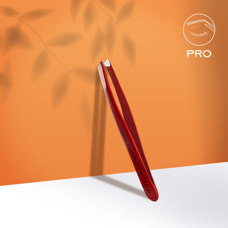 Eyebrow shaping tweezers – Staleks Pro LashBrow Expert 11 Type 3r